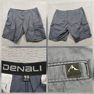 Denali Men's Grey Cargo Shorts Size 40 Hiking Outdoor Adventure EUC